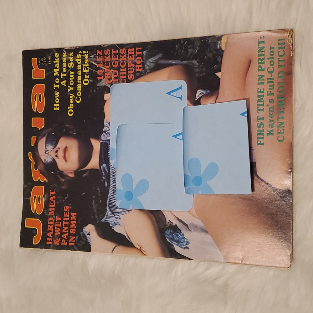 Jaguar Adult Vintage Magazine August 1977 paperback